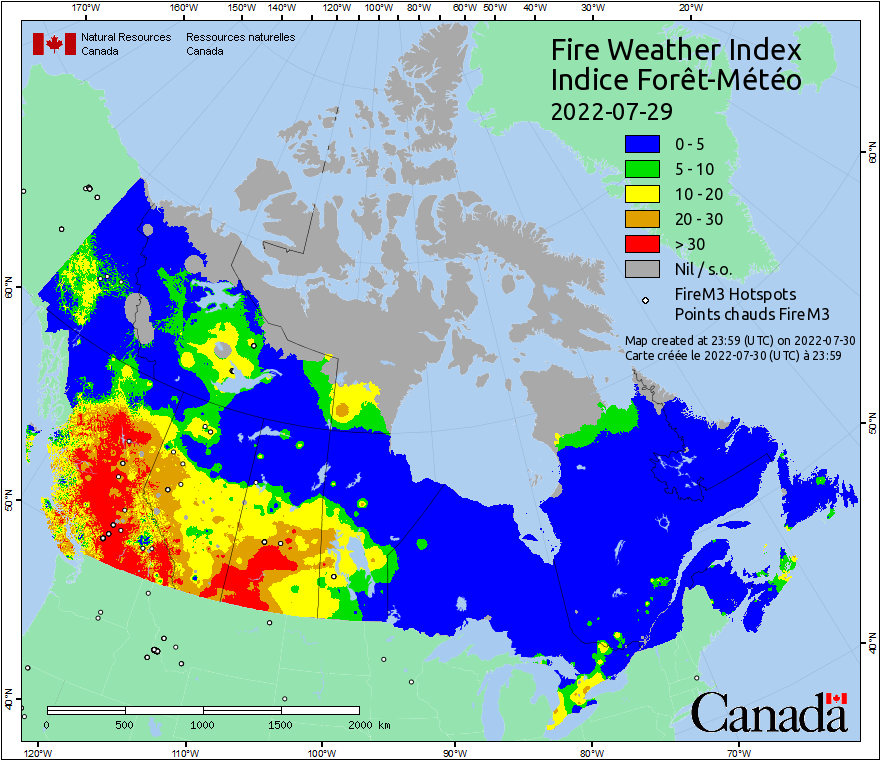 Canadian Wildland Fire Information System | Fire M3 Hotspots