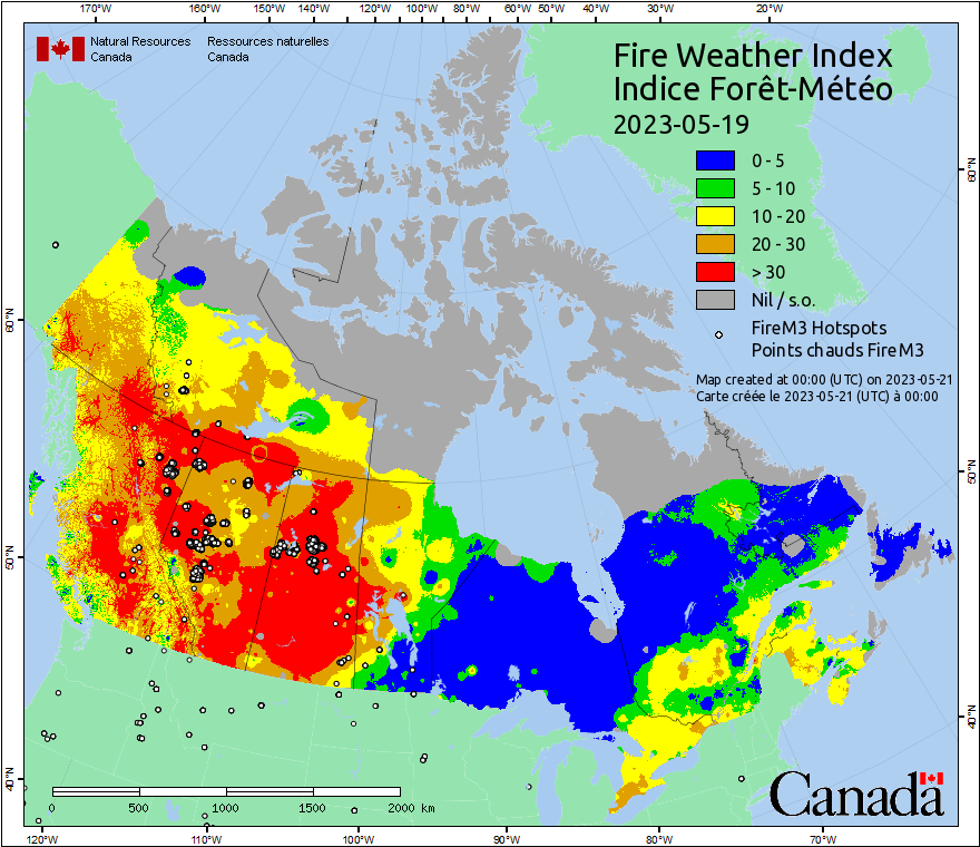 Canadian Wildland Fire Information System Fire M3 Hotspots   Fwih20230519 