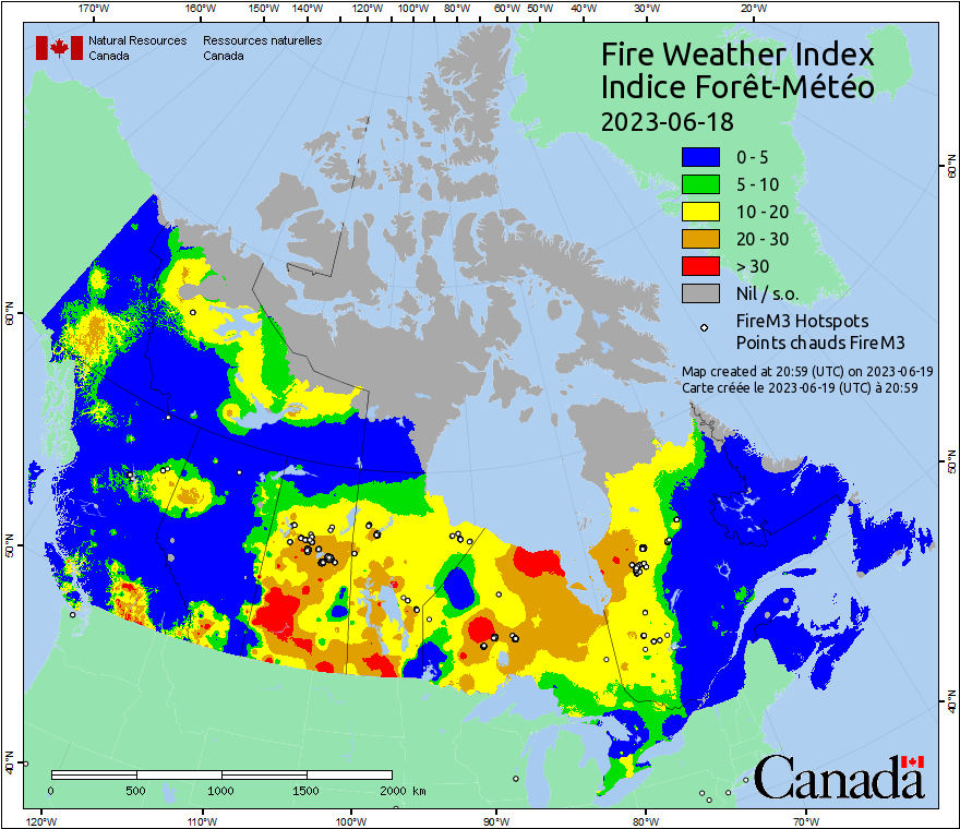 Canadian Wildland Fire Information System | Fire M3 Hotspots