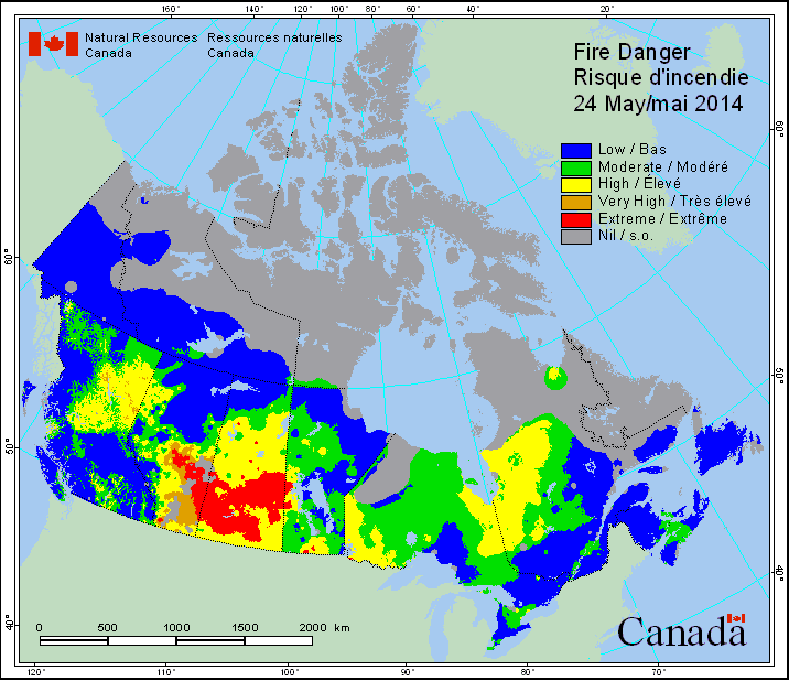 Fire Weather Maps | Canadian Wildland Fire Information System | Natural ...