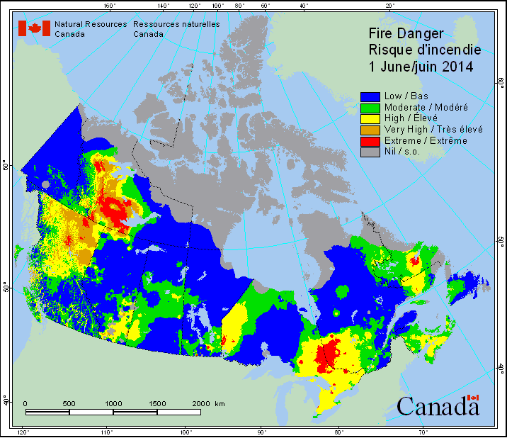 Fire Weather Maps | Canadian Wildland Fire Information System | Natural ...