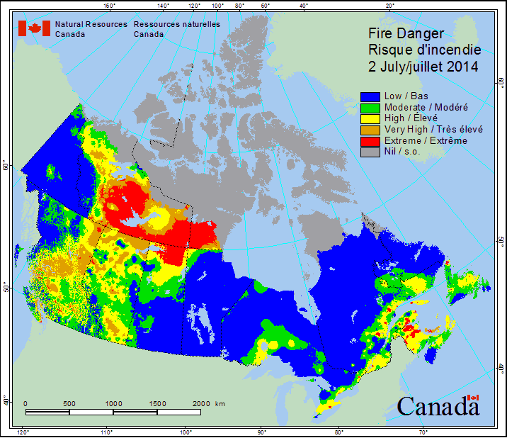 Fire Weather Maps | Canadian Wildland Fire Information System | Natural ...