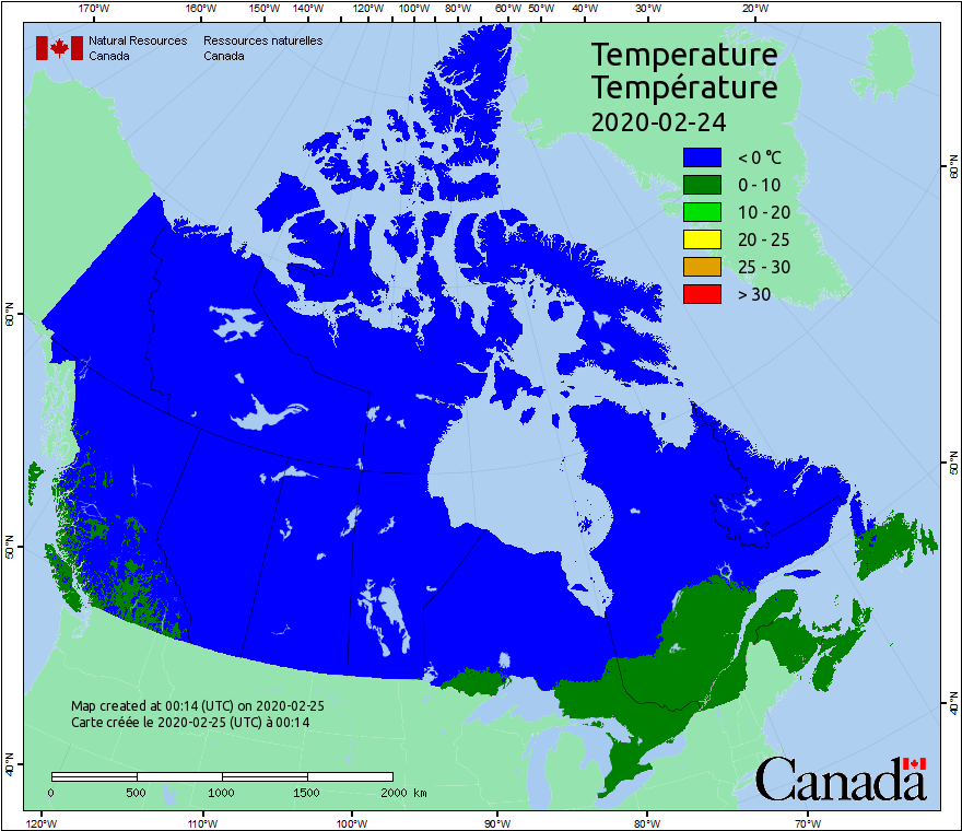 Canadian Wildland Fire Information System Weather Maps