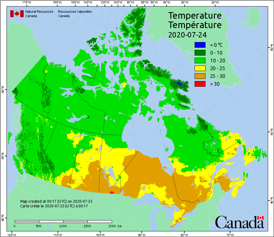 Heating Degree Days Canada Map Map Of World