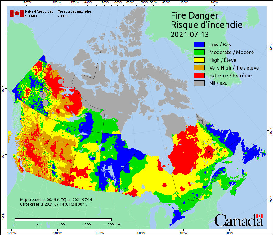 Canadian Wildland Fire Information System | Fire Weather Maps