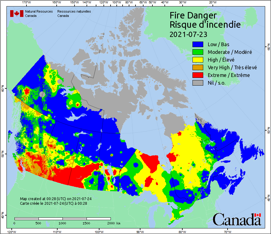 Canadian Wildland Fire Information System | Fire Weather Maps