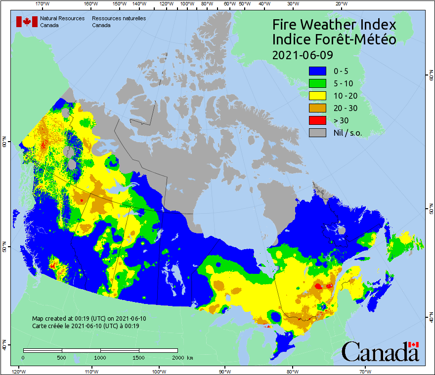 Canadian Wildland Fire Information System | Fire Weather Maps