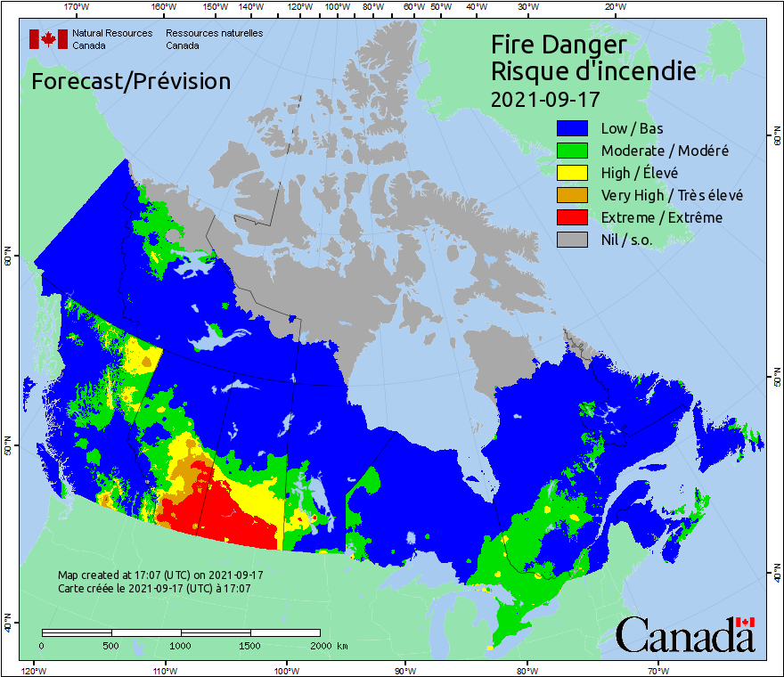 Canadian Wildland Fire Information System | Fire Weather Maps