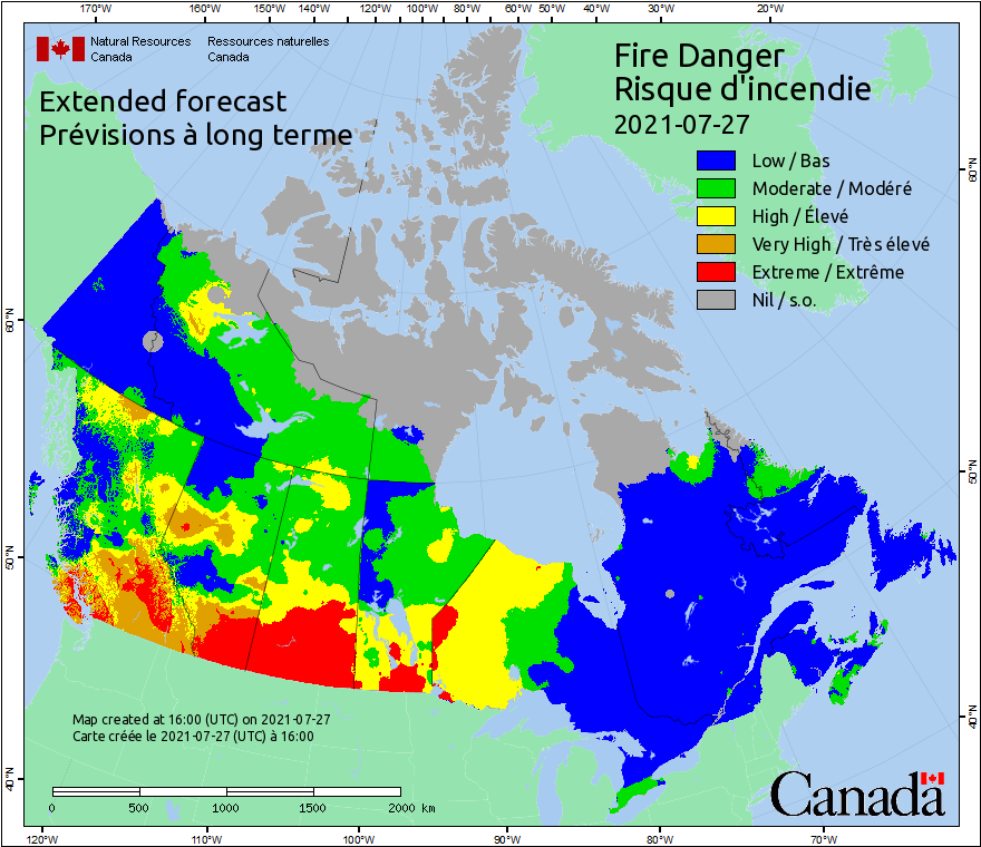 Canadian Wildland Fire Information System | Fire Weather Maps