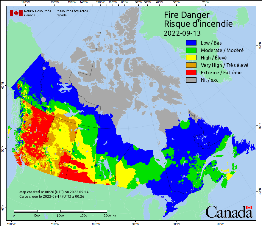 Canadian Wildland Fire Information System | Fire Weather Maps