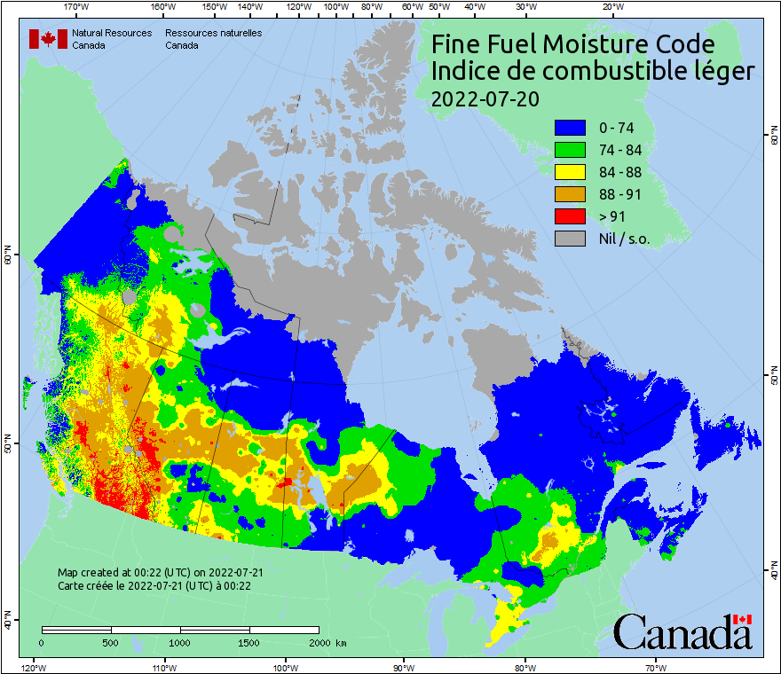 Canadian Wildland Fire Information System Fire Weather Maps