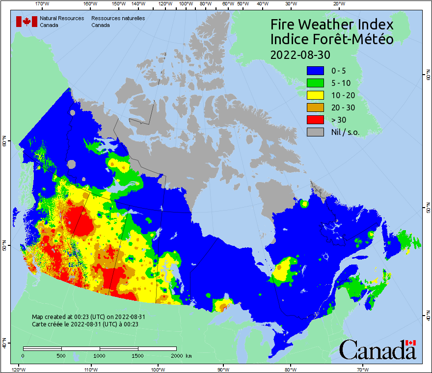 Canadian Wildland Fire Information System | Fire Weather Maps