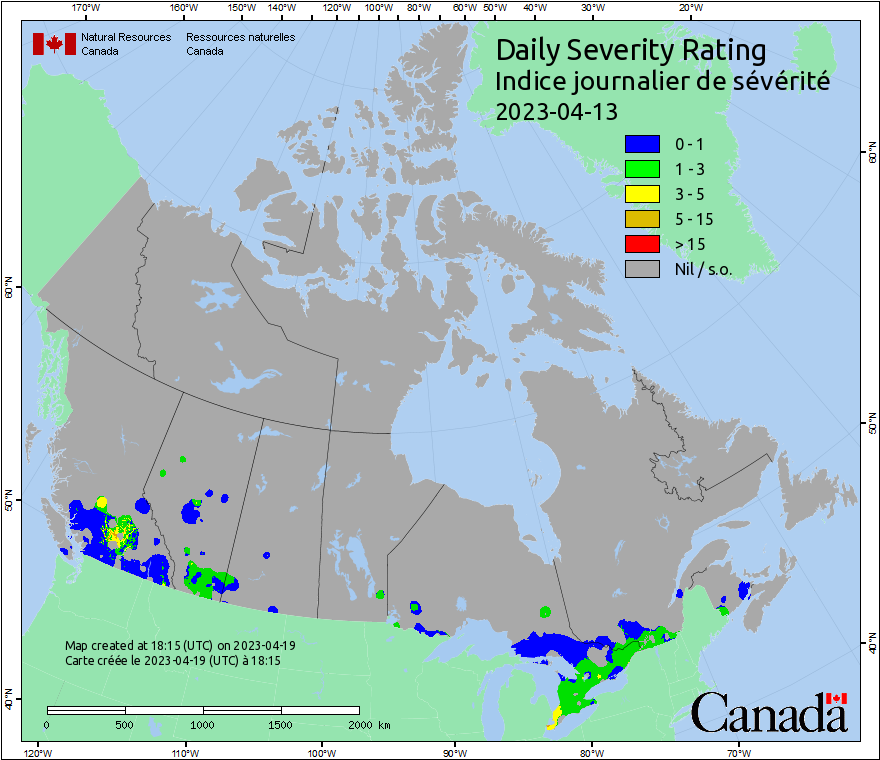 Canadian Wildland Fire Information System  Fire Weather Maps