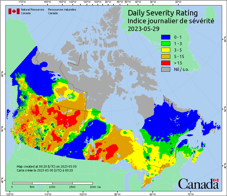 Canadian Wildland Fire Information System  Fire Weather Maps