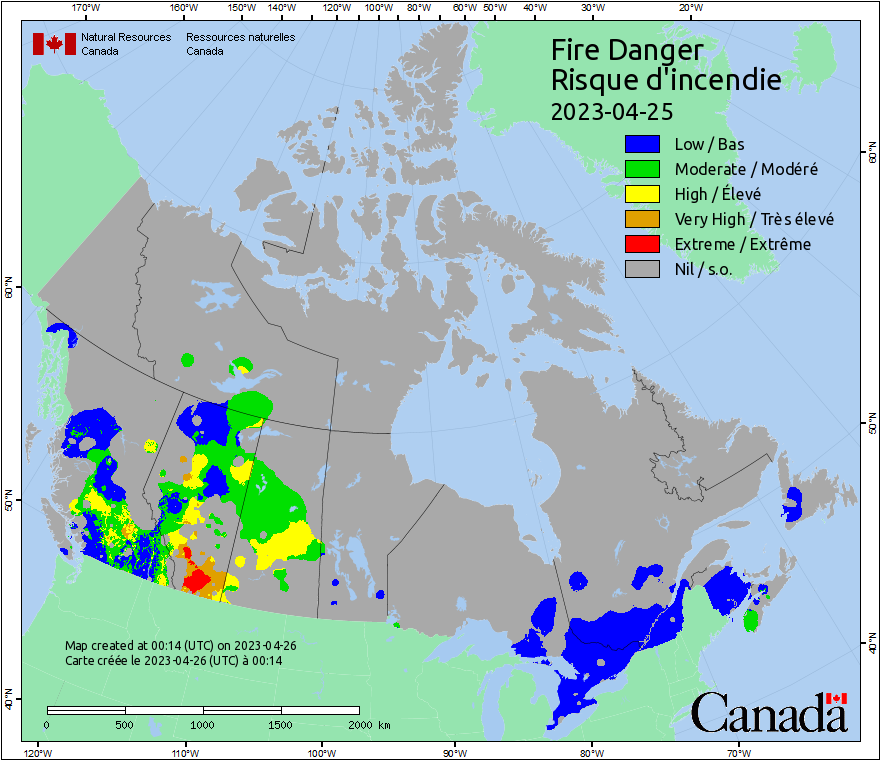 Canadian Wildland Fire Information System  Fire Weather Maps