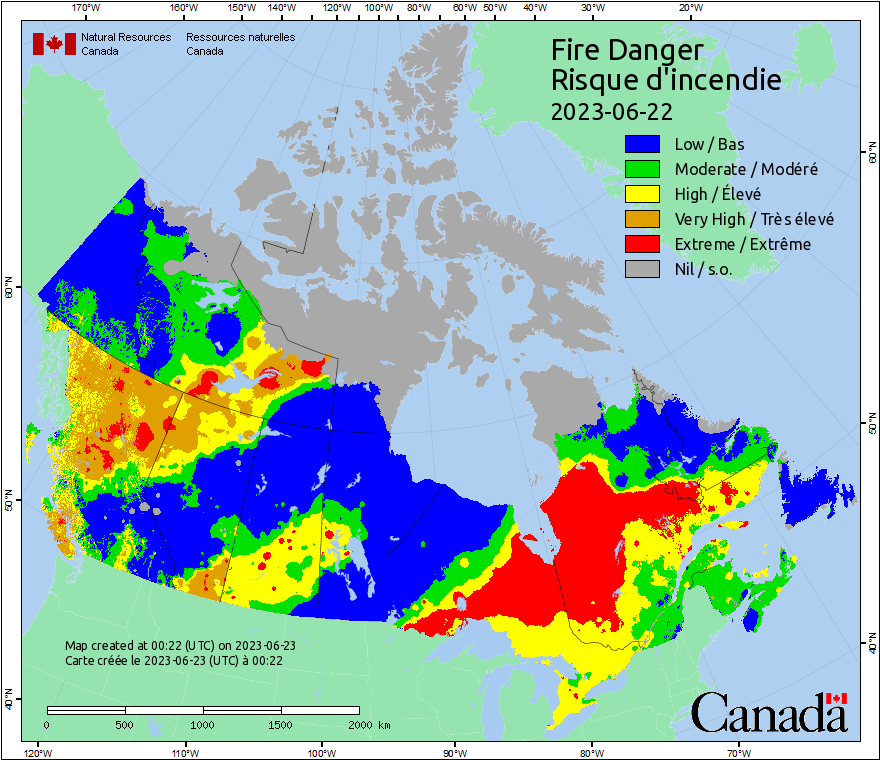 Canadian Wildland Fire Information System Fire Weather Maps