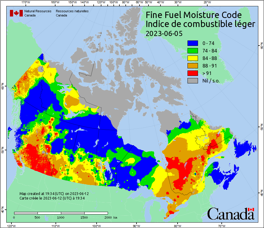 Canadian Wildland Fire Information System | Fire Weather Maps