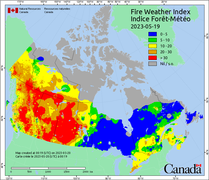 Canadian Wildland Fire Information System | Fire Weather Maps