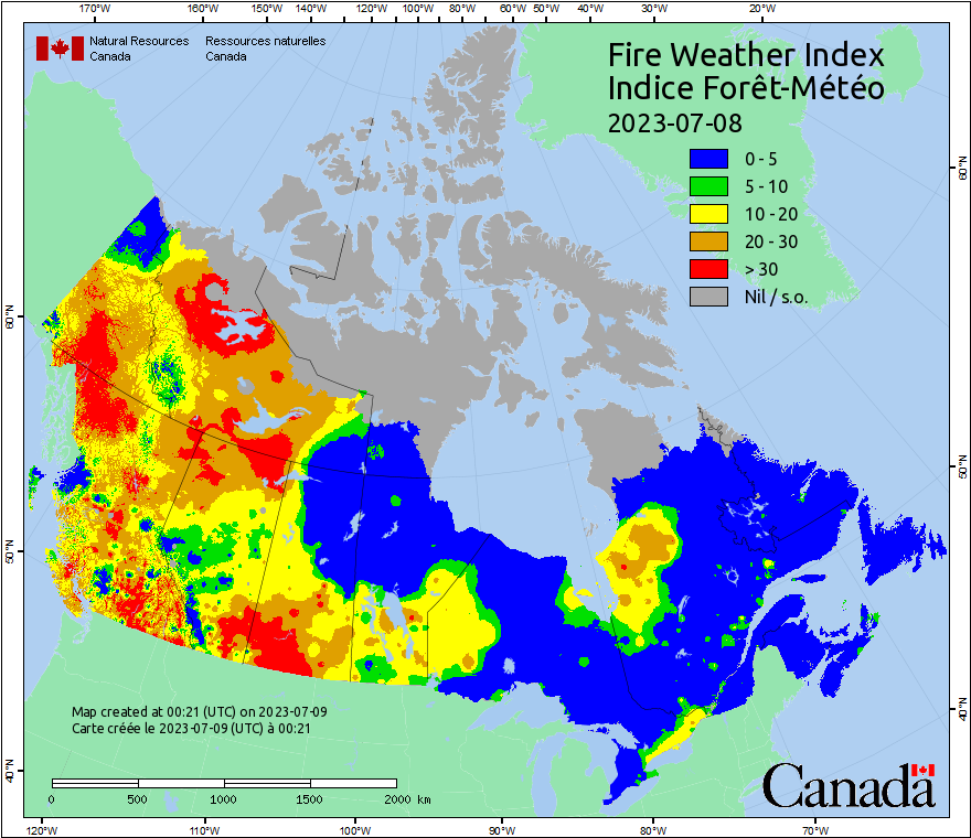 Canadian Wildland Fire Information System | Fire Weather Maps