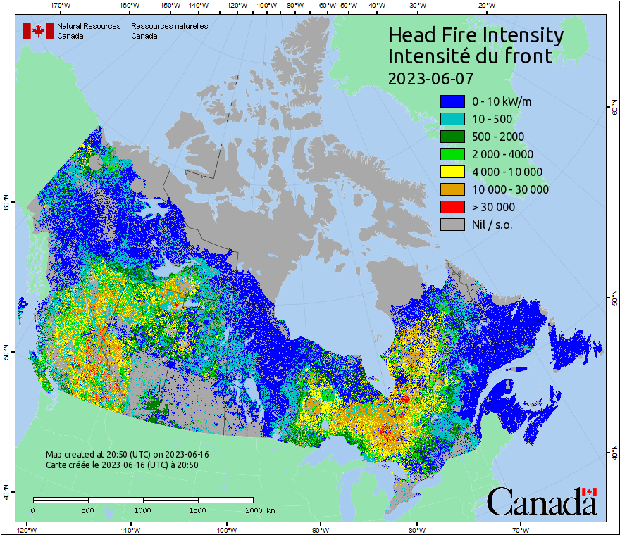 Canadian Wildland Fire Information System Fire Behavior Maps