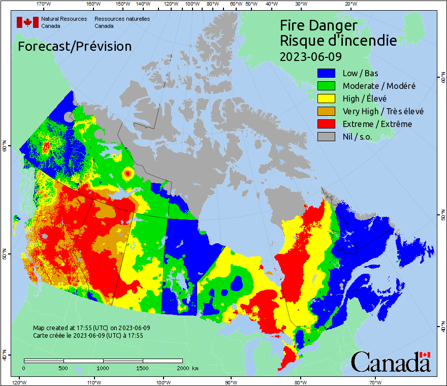 Canadian Wildland Fire Information System - Incendios Forestrales en Canadá - 2023 ✈️ Foro USA y Canada