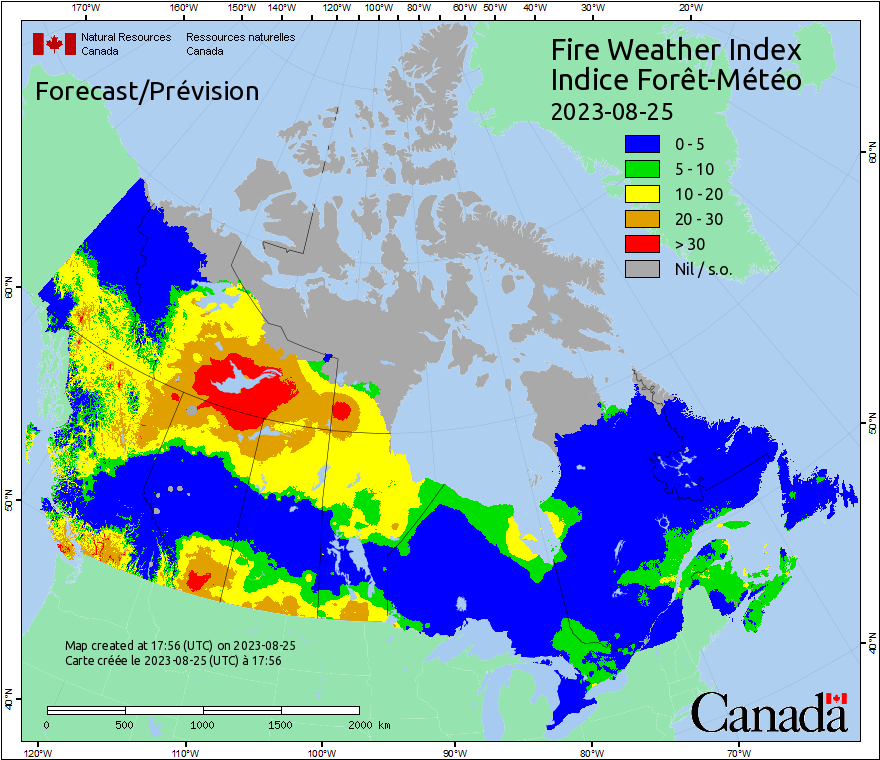 Canadian Wildland Fire Information System | Fire Weather Maps