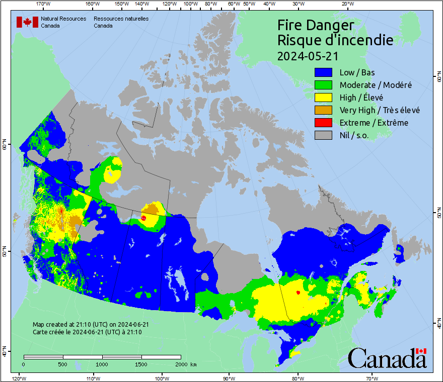 Current Canada Fire Probability