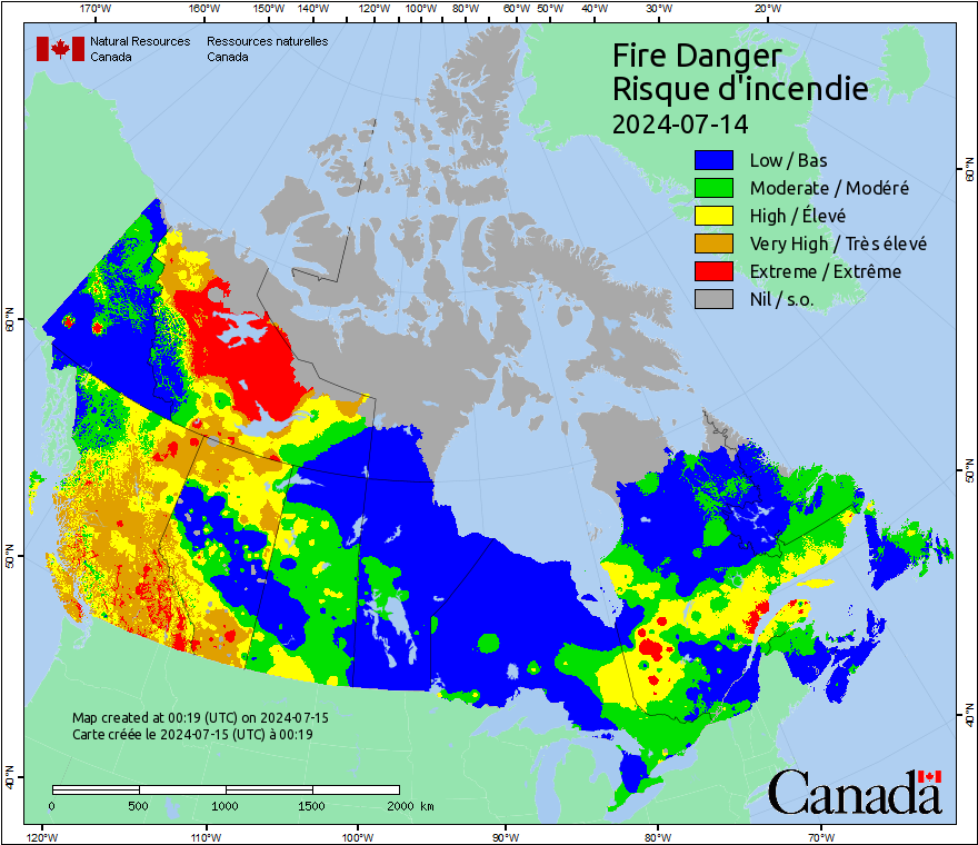 Canadian Wildland Fire Information System | Fire Weather Maps