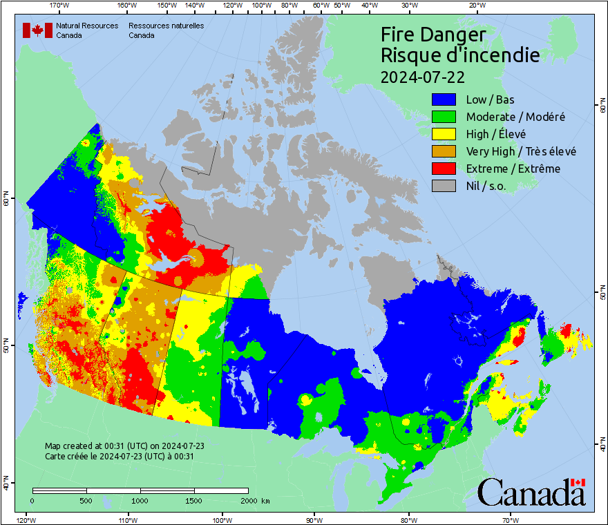 Canadian Wildland Fire Information System | Fire Weather Maps