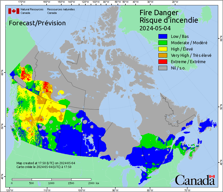 Current Canada Fire Probability