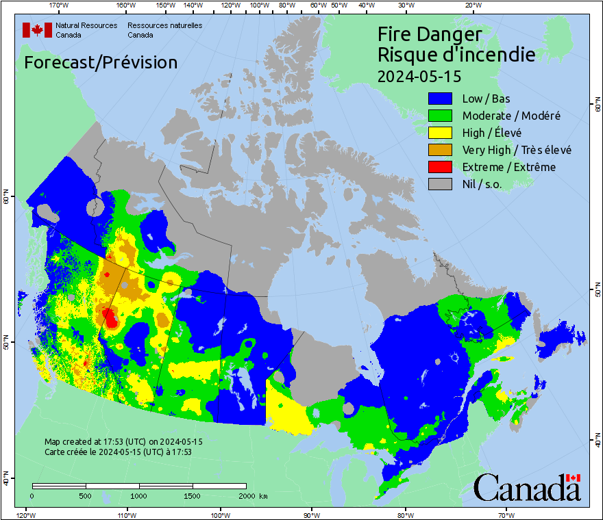 Canadian Wildland Fire Information System | Fire Weather Maps