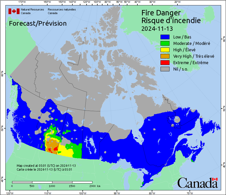 Current Canada Fire Probability