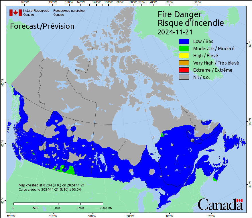 Current Canada Fire Probability