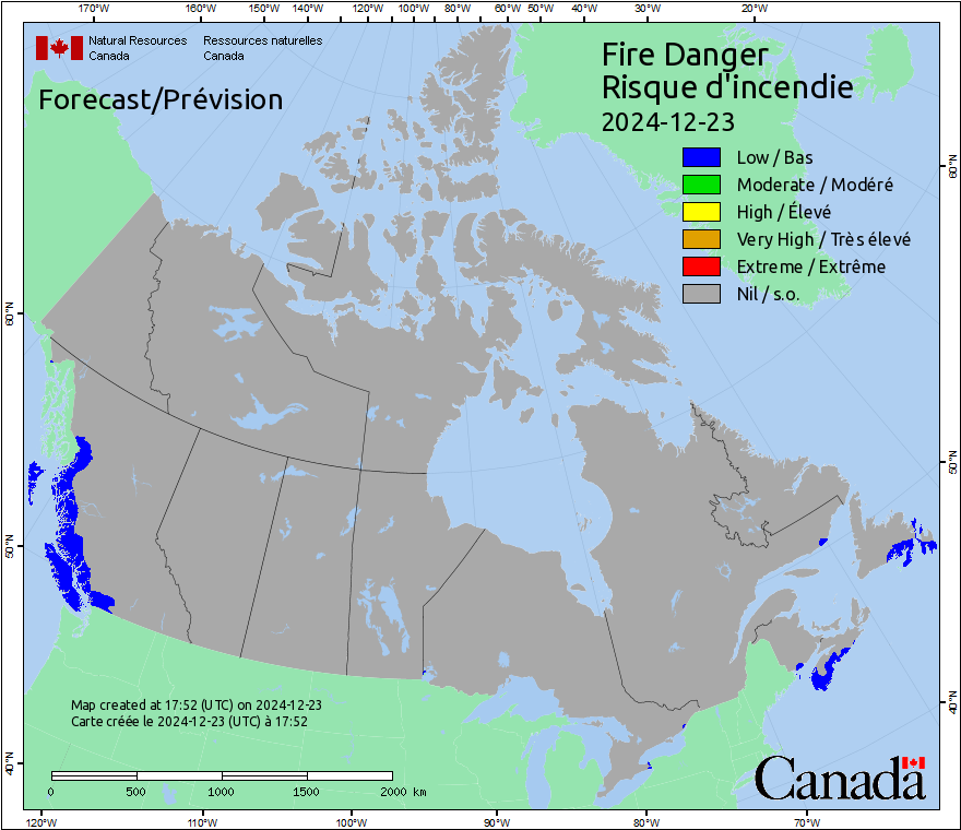 Current Canada Fire Probability