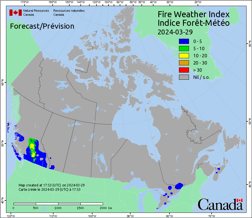 Canada Fire Weather Index Forecast