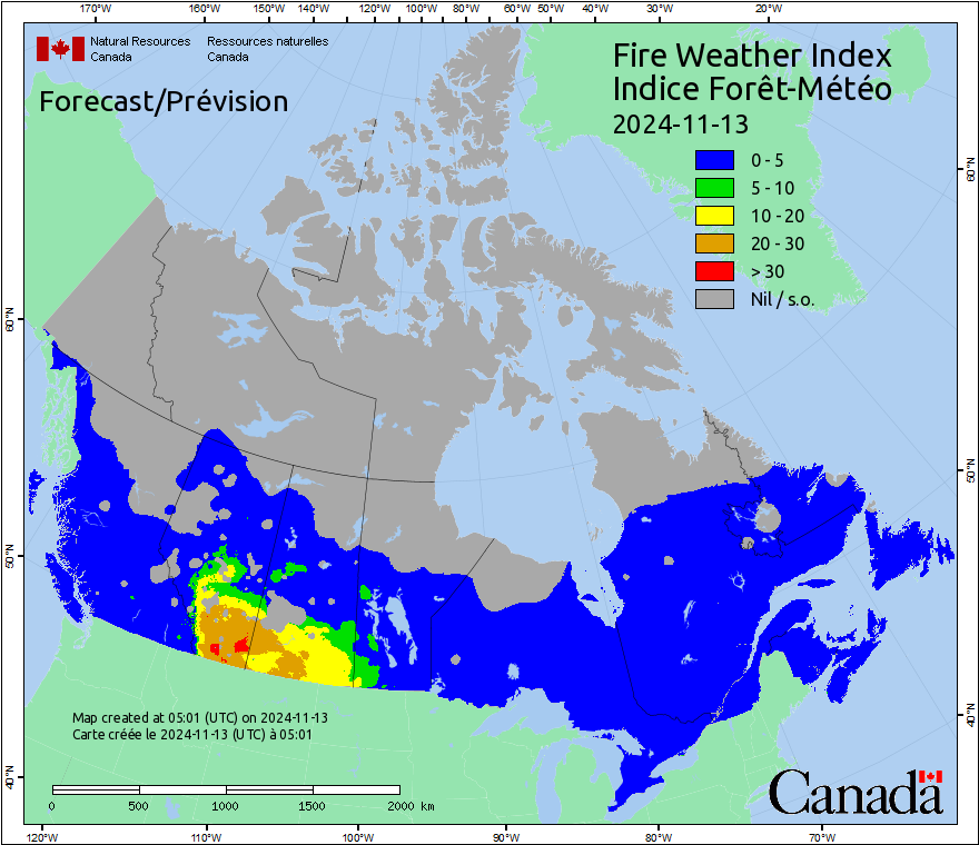 Canada Fire Weather Index Forecast