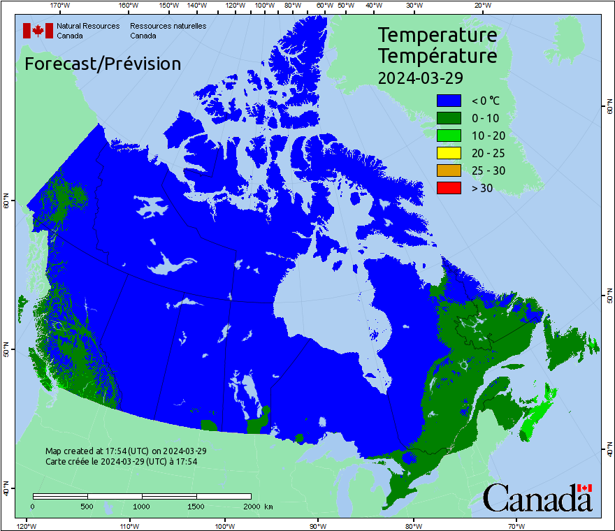 Canada Fire Temperatures