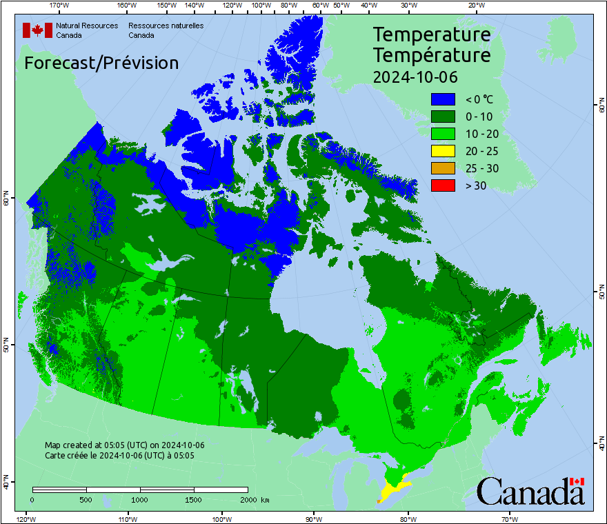 Canada Fire Temperatures