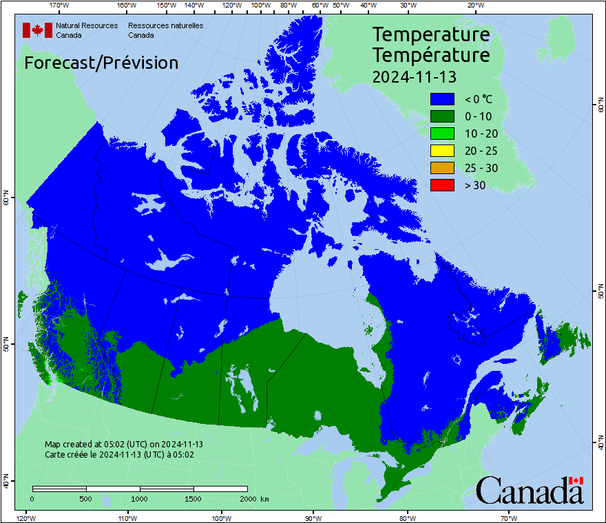 Canada Fire Temperatures