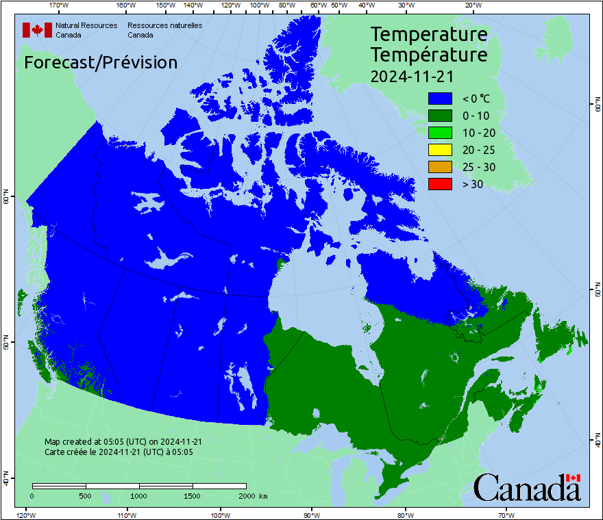 Canada Fire Temperatures