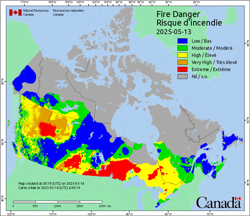 Current Canada Fire Probability