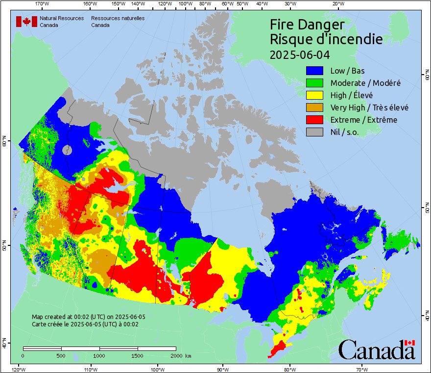 Current Canada Fire Probability