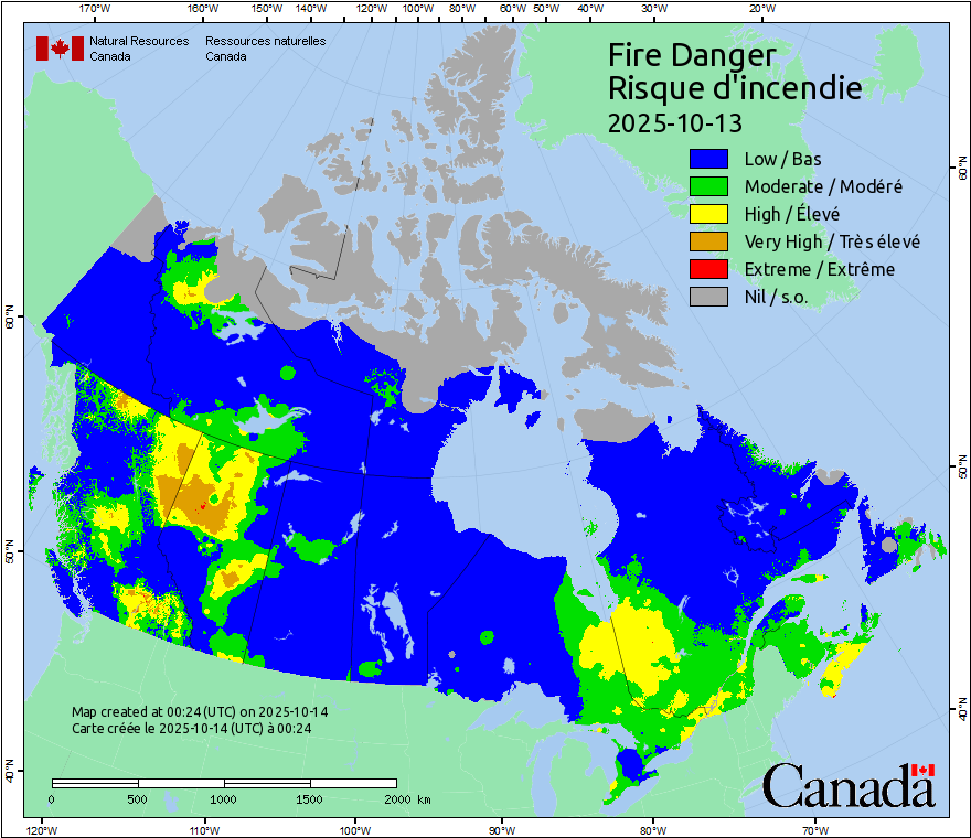 Current Canada Fire Probability