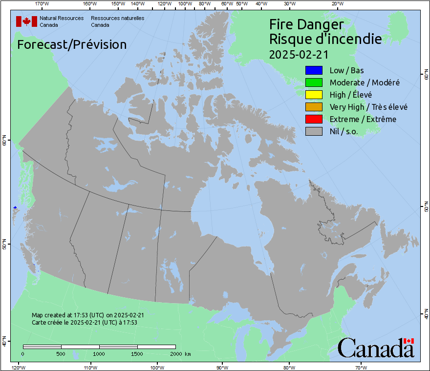 Current Canada Fire Probability