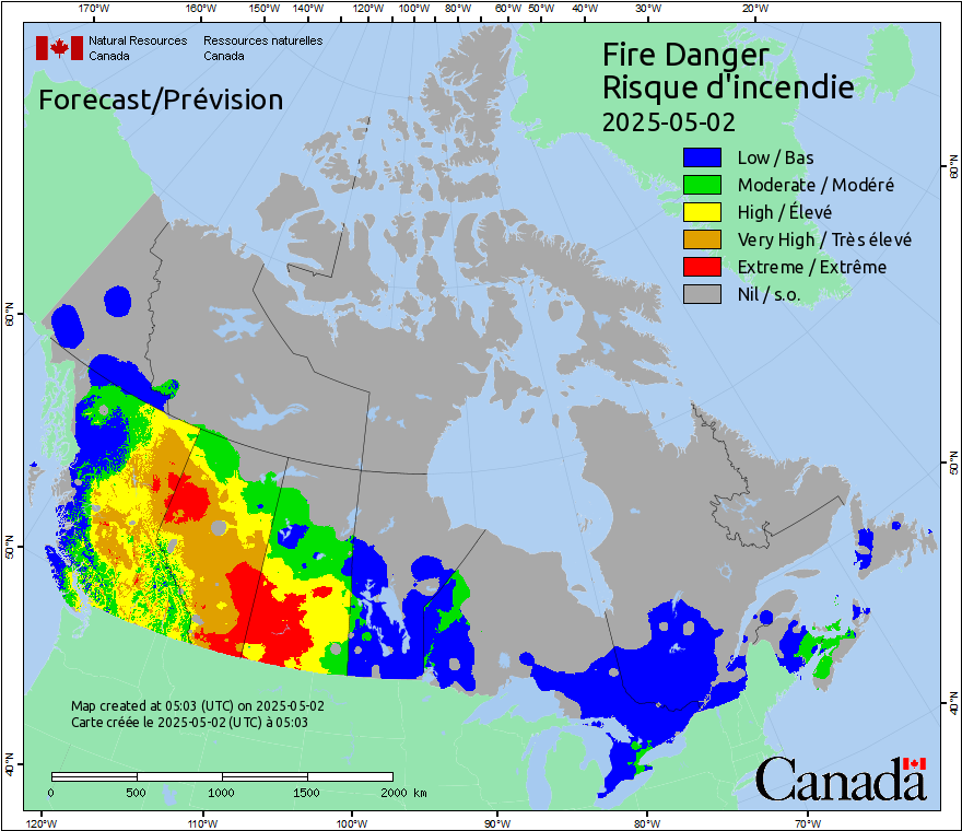 Current Canada Fire Probability