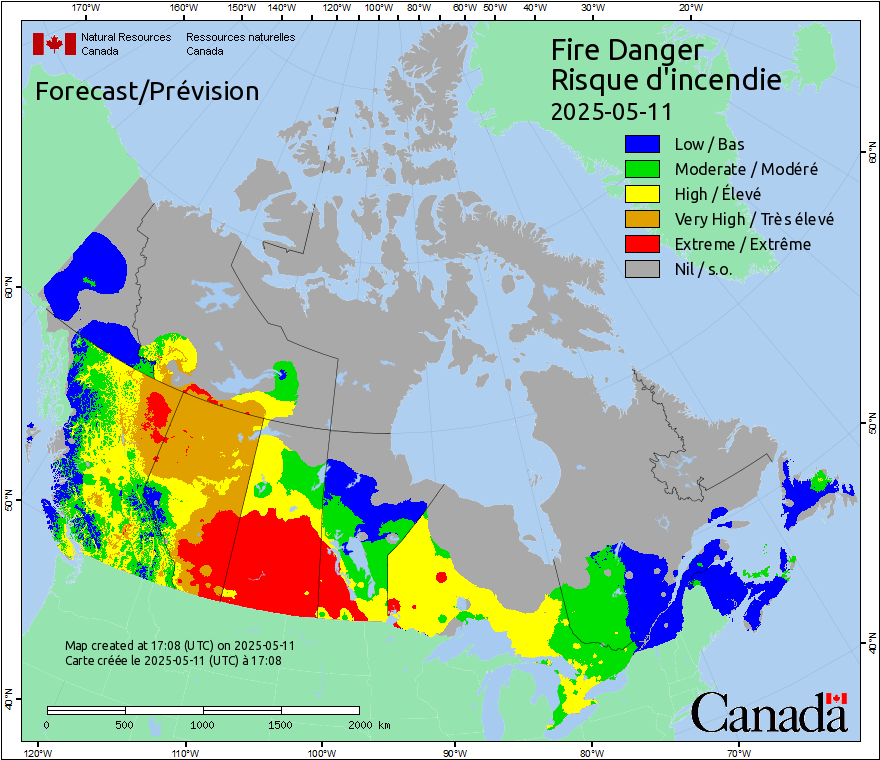 Current Canada Fire Probability