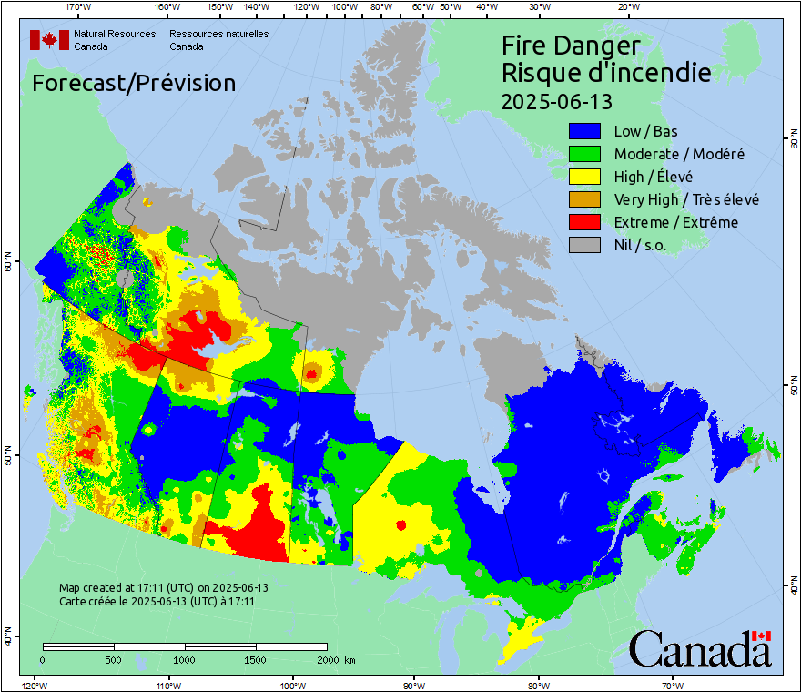 Current Canada Fire Probability