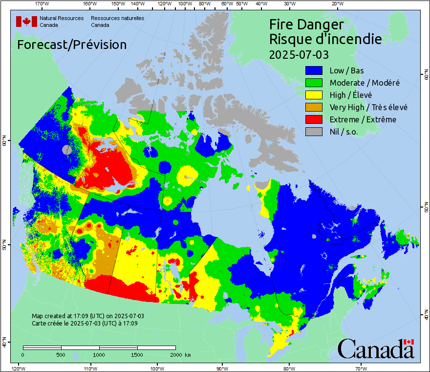 Current Canada Fire Probability