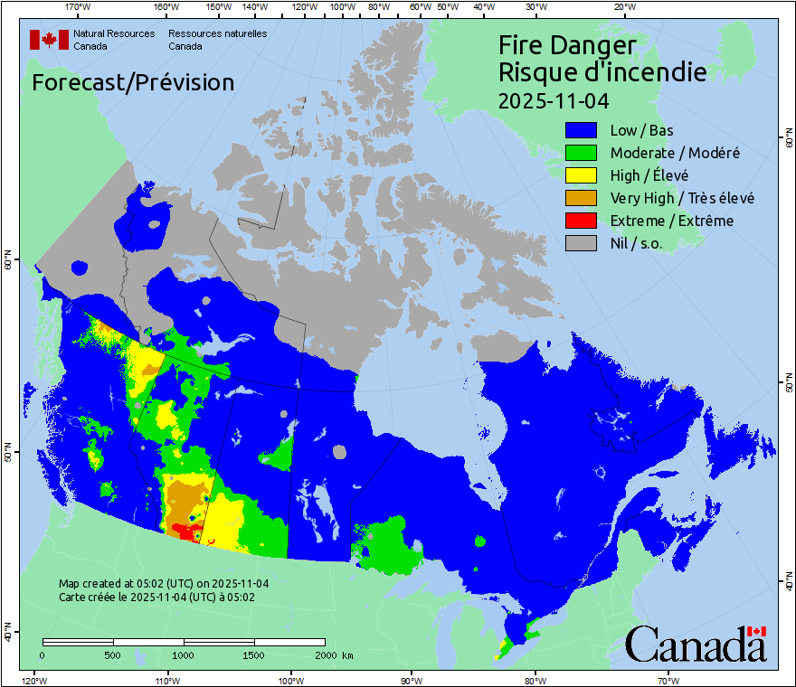 Current Canada Fire Probability