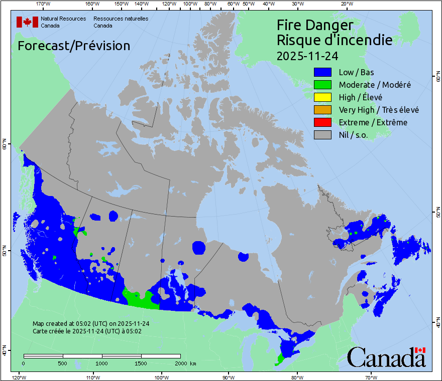Current Canada Fire Probability